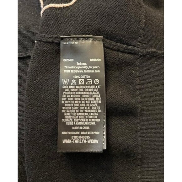 Ted Baker Size 4 Small Black Dog Sweater French Bulldog Boston Terrier Woof - Picture 9 of 10